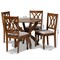 Baxton Studio April Grey Upholstered and Walnut Wood 5-Piece Dining Set 173-9882-10901 - alternate 7